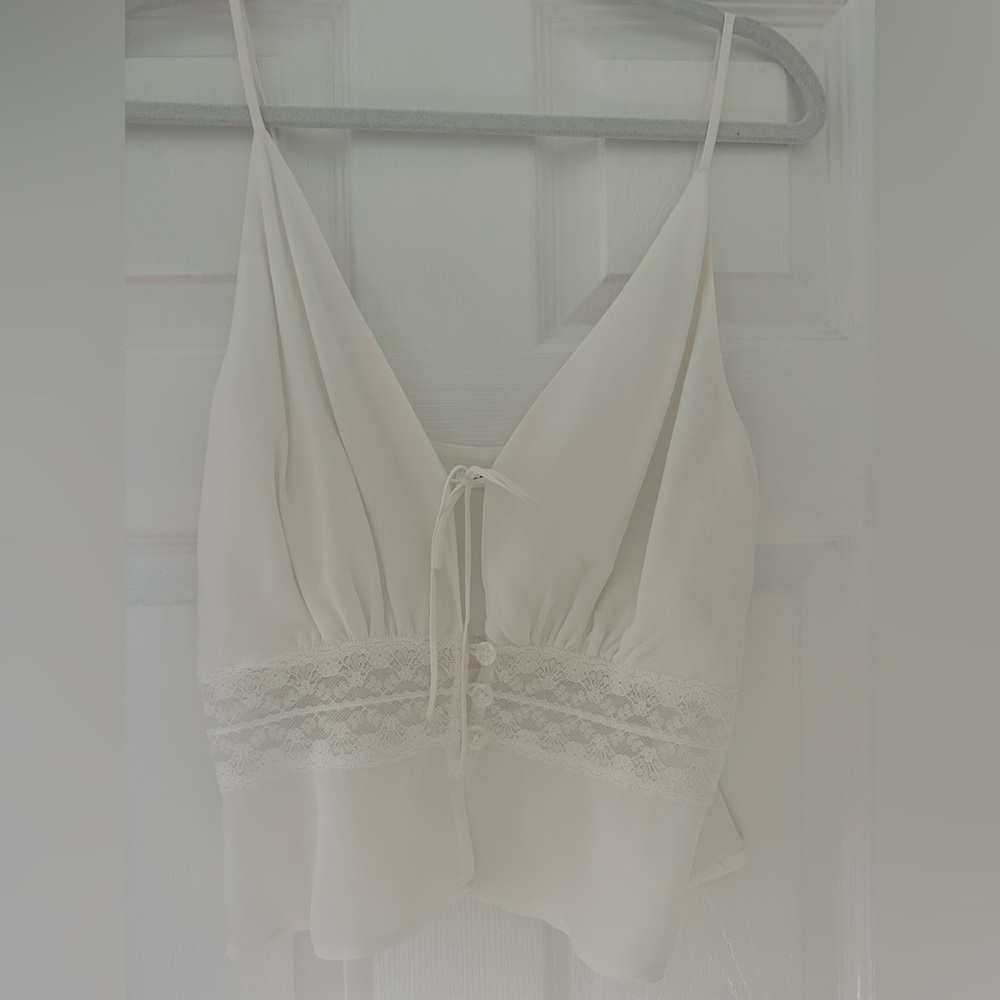 REFORMATION White lace camisole